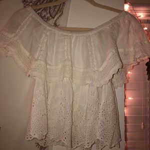 American Eagle Outfitters off shoulder ruffle top